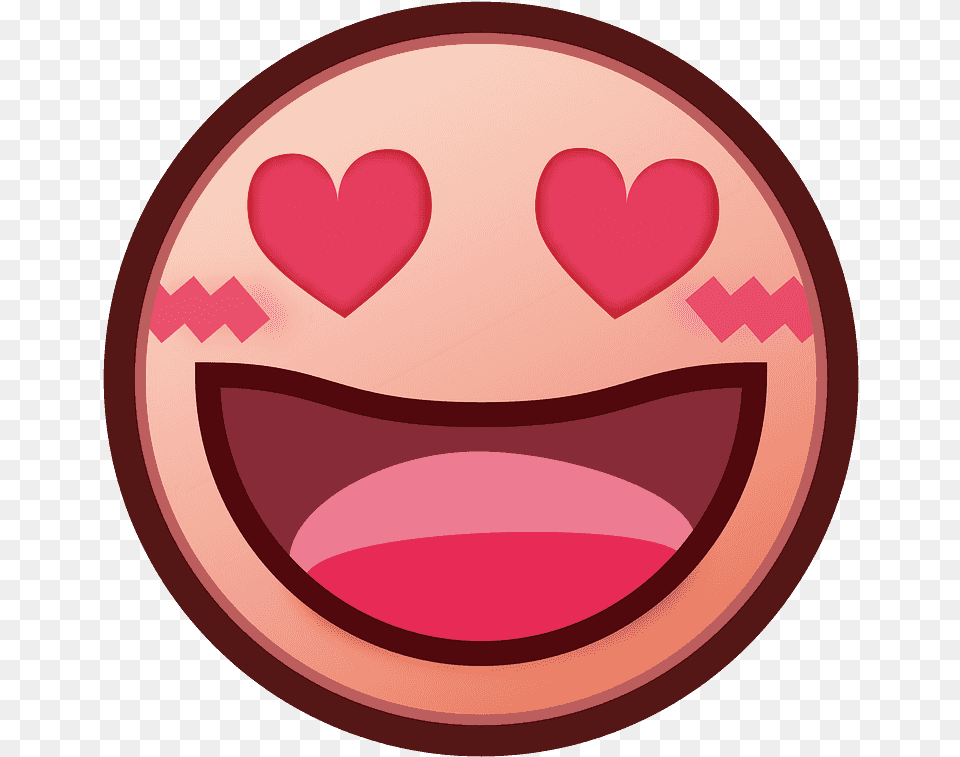 Smiling Face With Heart Eyes Emoji Clipart Pink Emojis Face Sticker, Body Part, Mouth, Person, Tongue Free Transparent Png