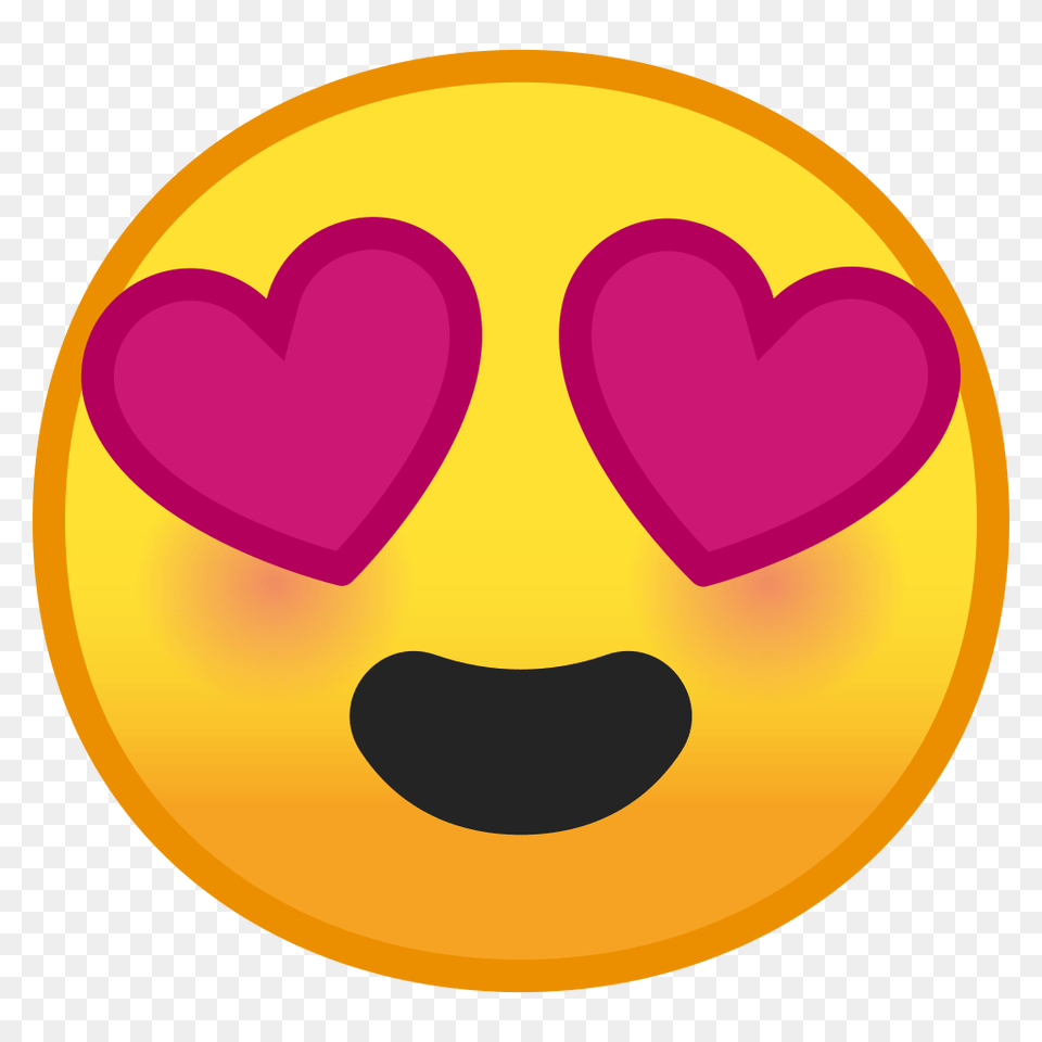 Smiling Face With Heart Eyes Emoji Heart In Eyes Emoji, Astronomy, Moon, Nature, Night Png
