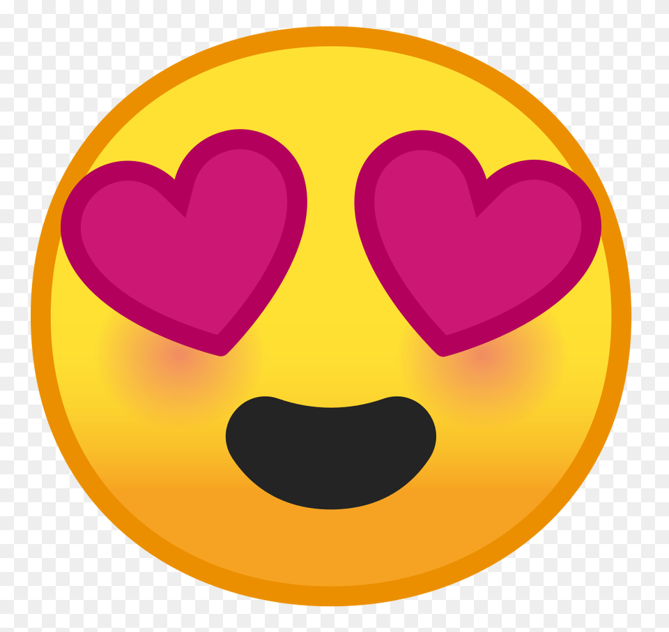 Smiling Face With Heart Eyes Icon Noto Emoji Smileys Heart Eyes Emoji Background, Disk, Logo Free Png