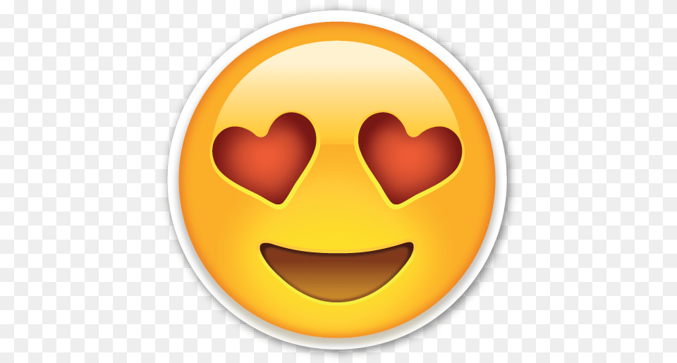 Smiling Face With Heart Shaped Eyes Emoji Face Love, Logo, Nature, Outdoors, Sky Png Image