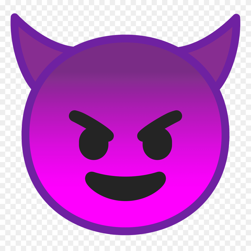 Smiling Face With Horns Emoji Clipart, Purple, Cartoon Free Png Download