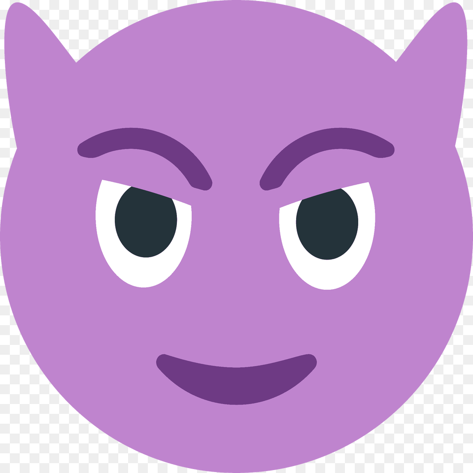 Smiling Face With Horns Emoji Clipart, Purple, Animal, Fish, Sea Life Free Png Download