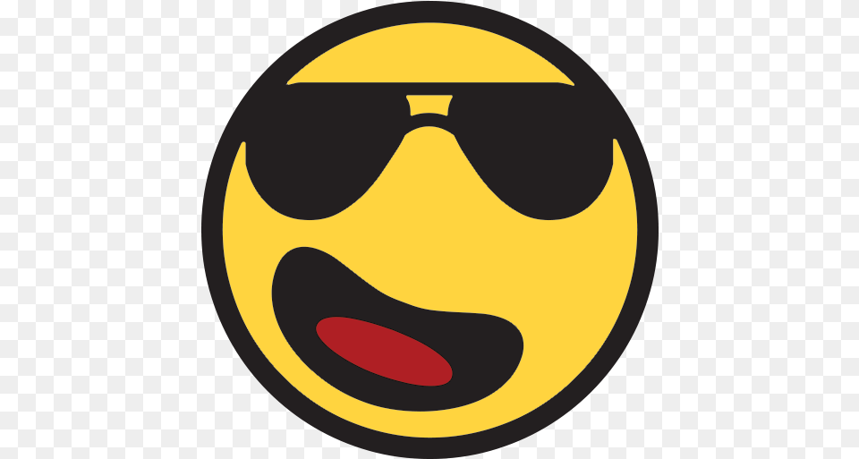 Smiling Face With Sunglasses Emoji For Facebook Email U0026 Sms Facebook Emoji Glasses, Logo, Symbol, Astronomy, Moon Png Image