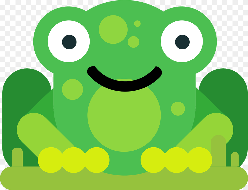 Smiling Frog Clipart, Green, Animal, Bear, Mammal Png Image