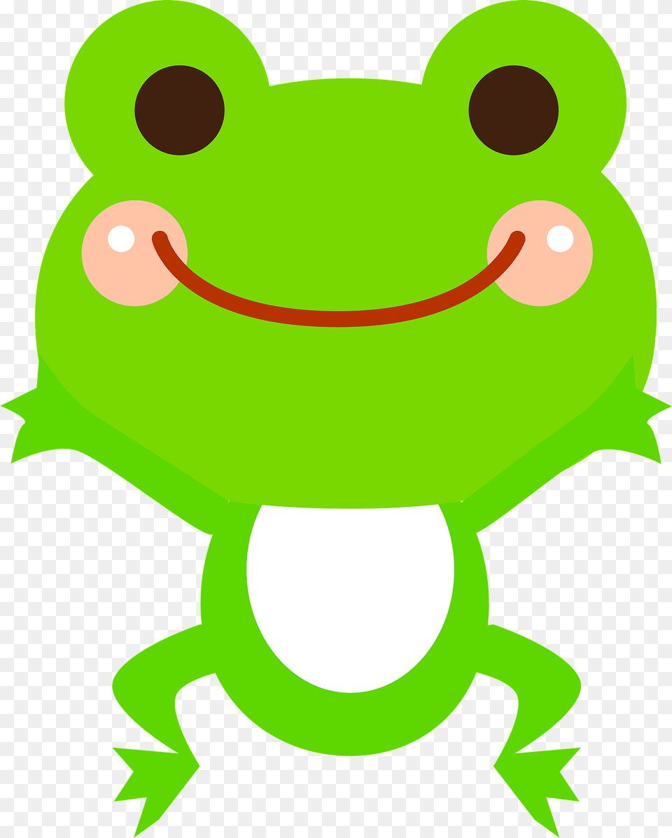 Smiling Frog Clipart, Amphibian, Animal, Wildlife, Green Free Png Download