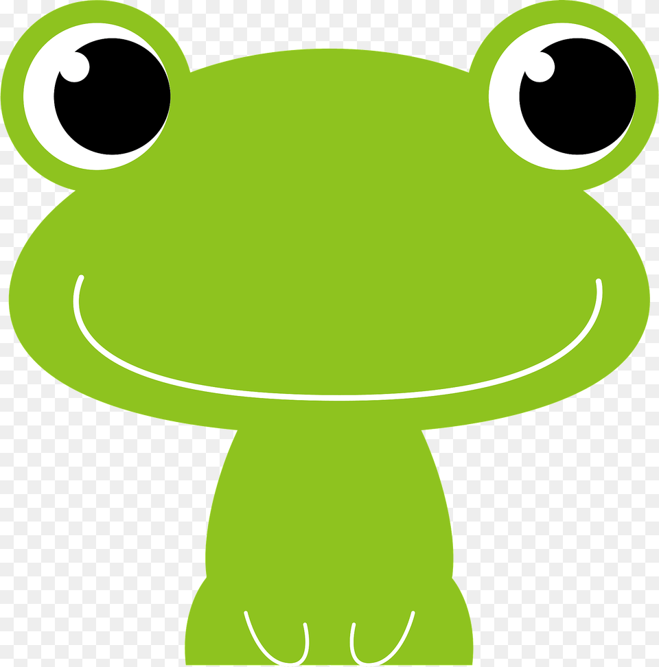 Smiling Frog Clipart, Green, Amphibian, Animal, Wildlife Free Png