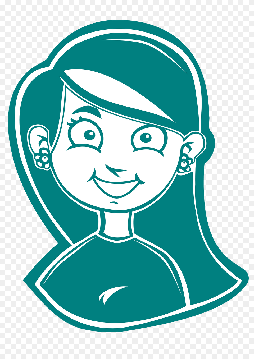 Smiling Girl Clipart, Face, Head, Person, Art Free Png Download
