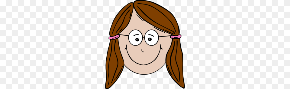 Smiling Girl With Glasses Clip Art, Person, Accessories, Earring, Jewelry Free Png Download