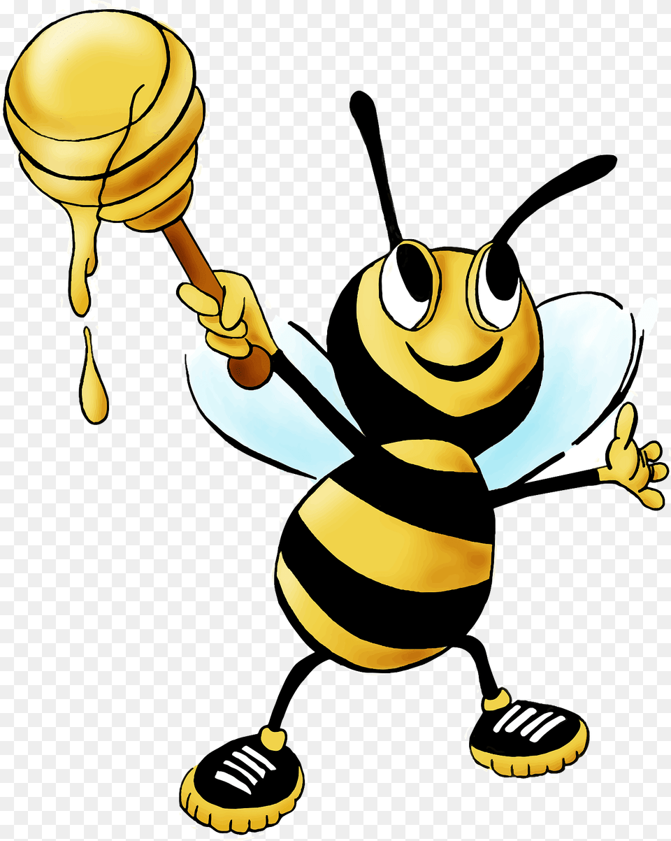 Smiling Honey Bee Clipart, Animal, Insect, Invertebrate, Wasp Free Transparent Png