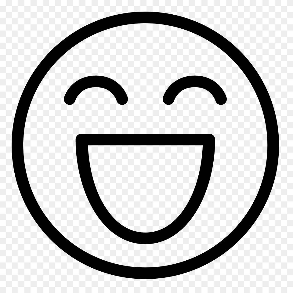Smiling Icon, Gray Free Transparent Png