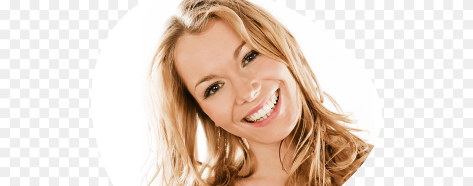 Smiling Lady 25cm Inch 27 Dark Golden Blonde Pro Extensions Human, Head, Smile, Person, Face Free Png