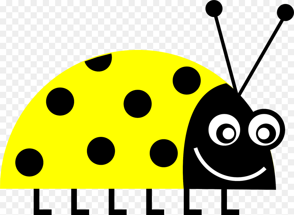 Smiling Ladybug Clipart, Pattern Png