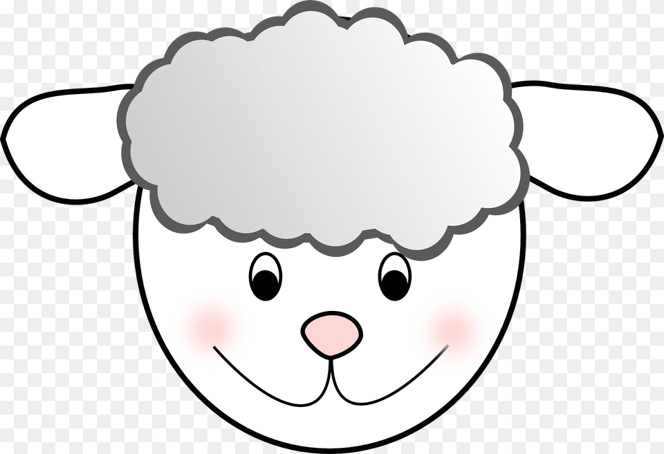 Smiling Lamb Face Clipart, Livestock, Head, Person, Animal Free Transparent Png