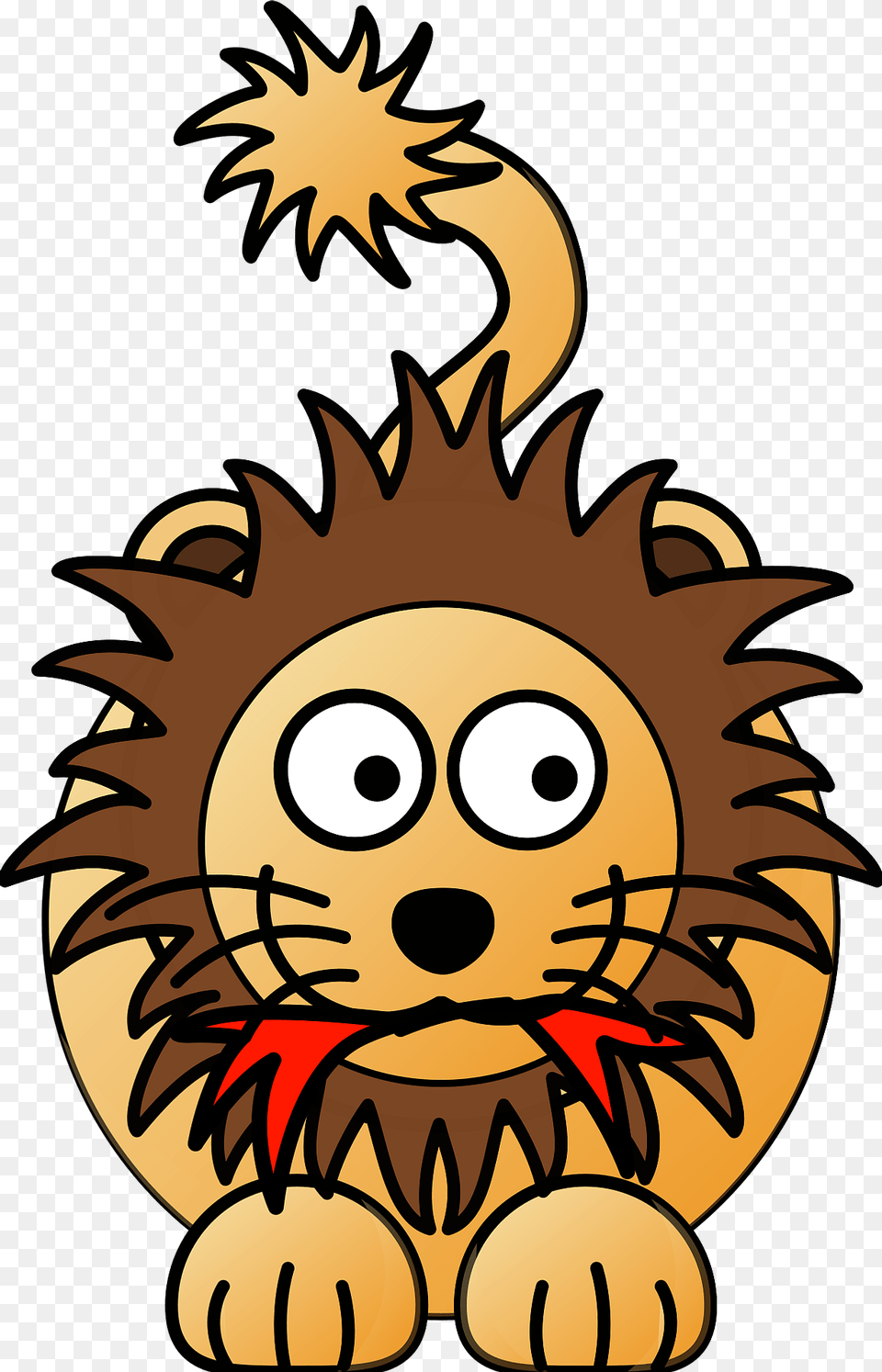 Smiling Lion With Something Red In Its Mouth Clipart, Dynamite, Weapon, Face, Head Free Png Download
