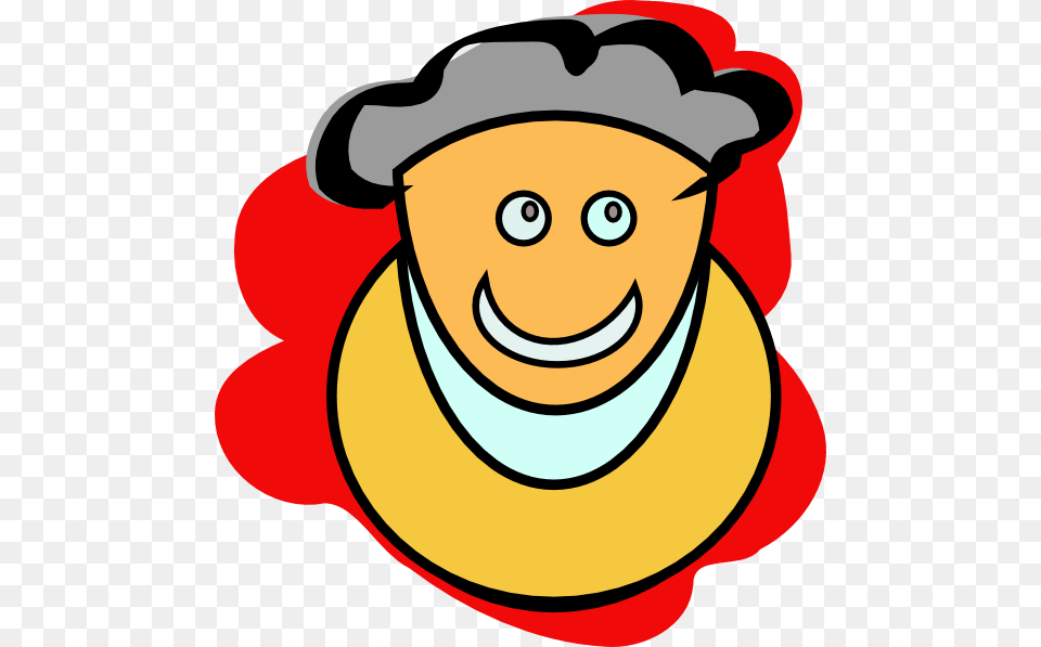 Smiling Man Svg Clip Arts Orang Senyum Svg, Clothing, Hat, Cartoon, Face Free Transparent Png