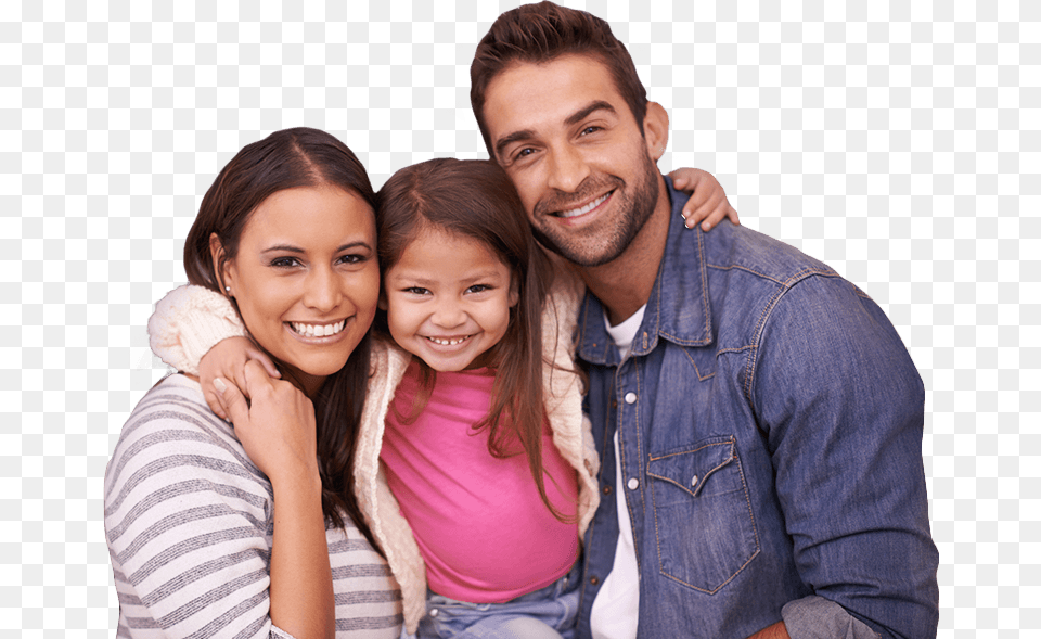 Smiling Mother Father And Daughter Towne Square Dental, Head, Smile, Face, Person Png Image