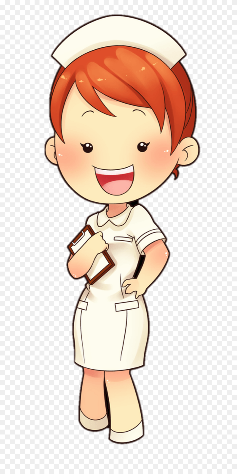 Smiling Nurse Clipart, Book, Comics, Publication, Baby Free Png