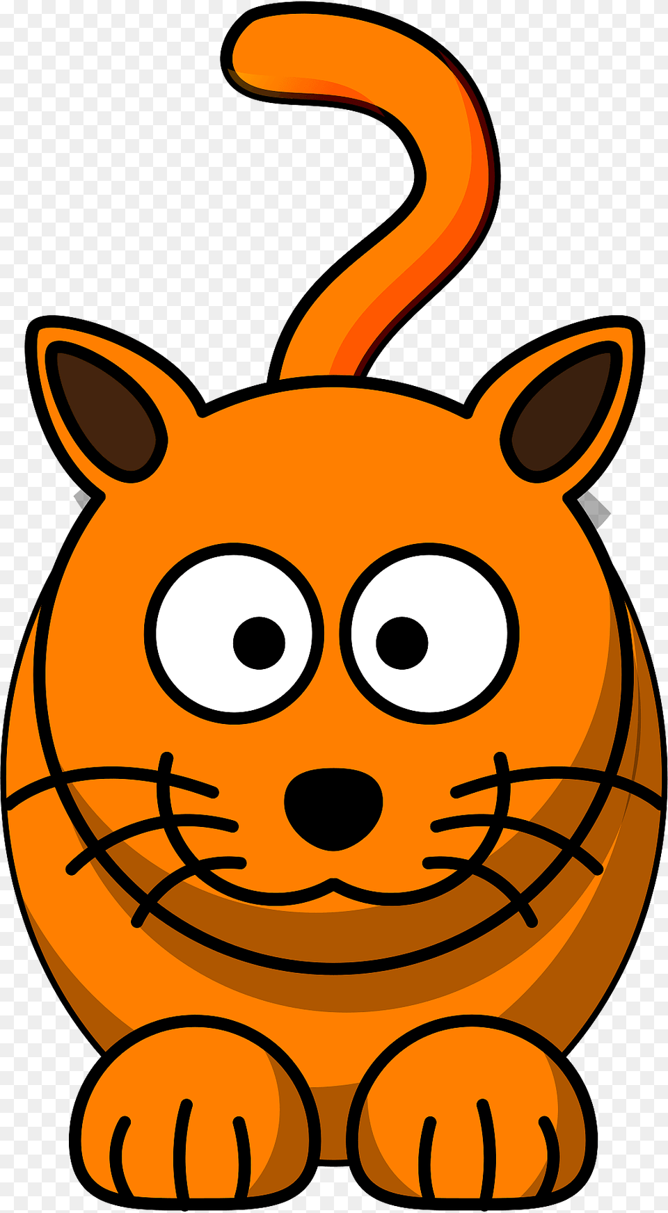 Smiling Orange Cat With Big Eyes Clipart, Ammunition, Grenade, Weapon Free Png