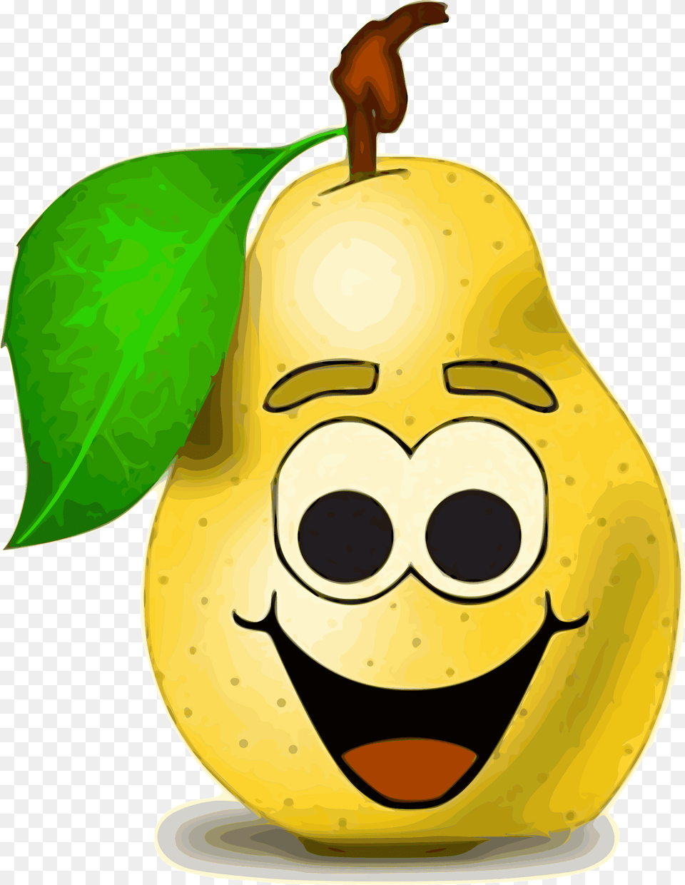 Smiling Pear Clipart, Food, Fruit, Plant, Produce Free Png