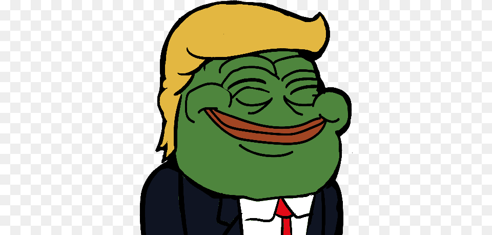 Smiling Pepe Trump Pepe The Frog Know Your Meme, Person, Green, Head, Art Free Png