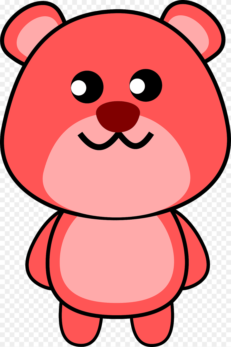 Smiling Pink Bear Clipart, Plush, Toy, Dynamite, Weapon Png Image