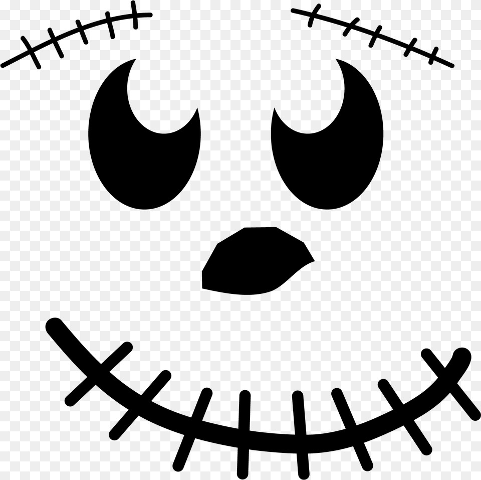 Smiling Pumpkin Face Smiley Pumpkin Face, Gray Png