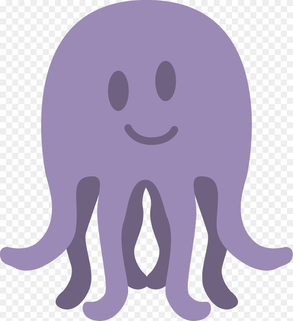 Smiling Purple Octopus Clipart, Animal, Bear, Mammal, Wildlife Png Image