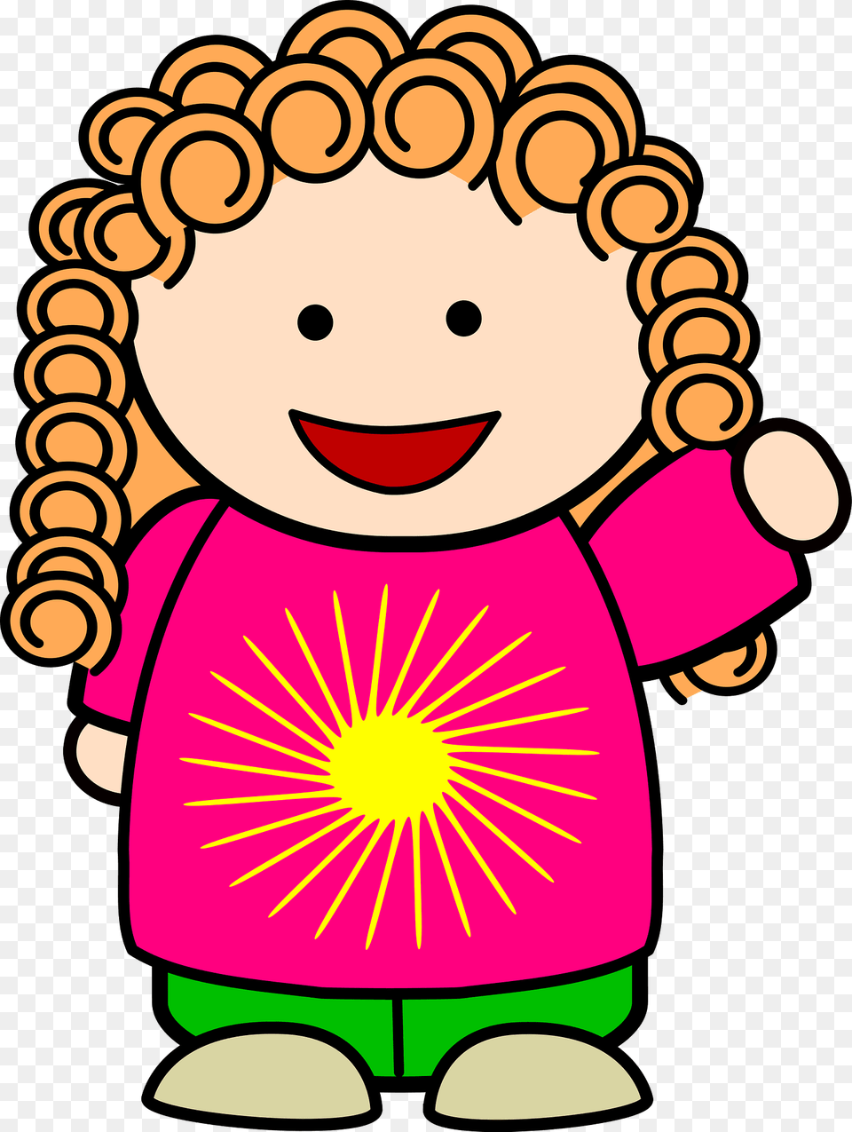 Smiling Red Haired Girl Clipart, Face, Head, Person, Dynamite Free Png