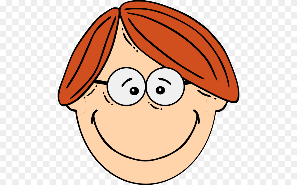 Smiling Red Head Boy With Glasses Clip Arts, Baby, Person, Food, Produce Png