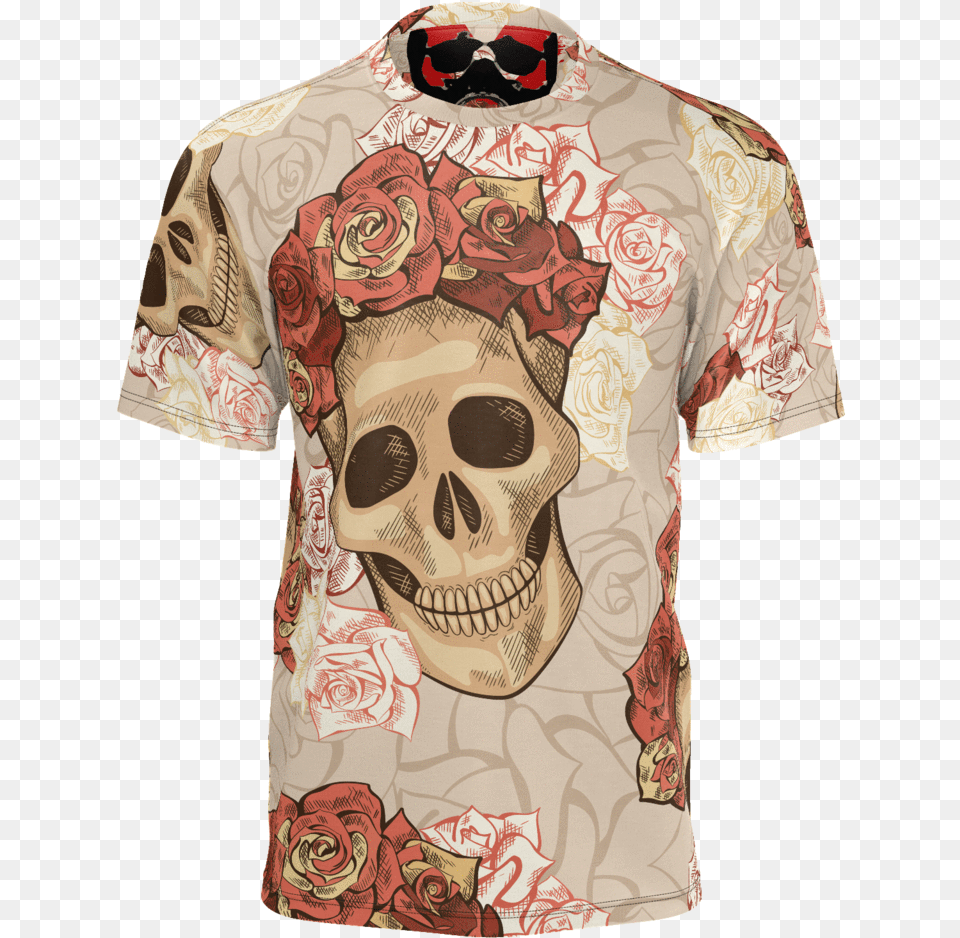 Smiling Skull Skull, T-shirt, Clothing, Shirt, Pattern Free Png