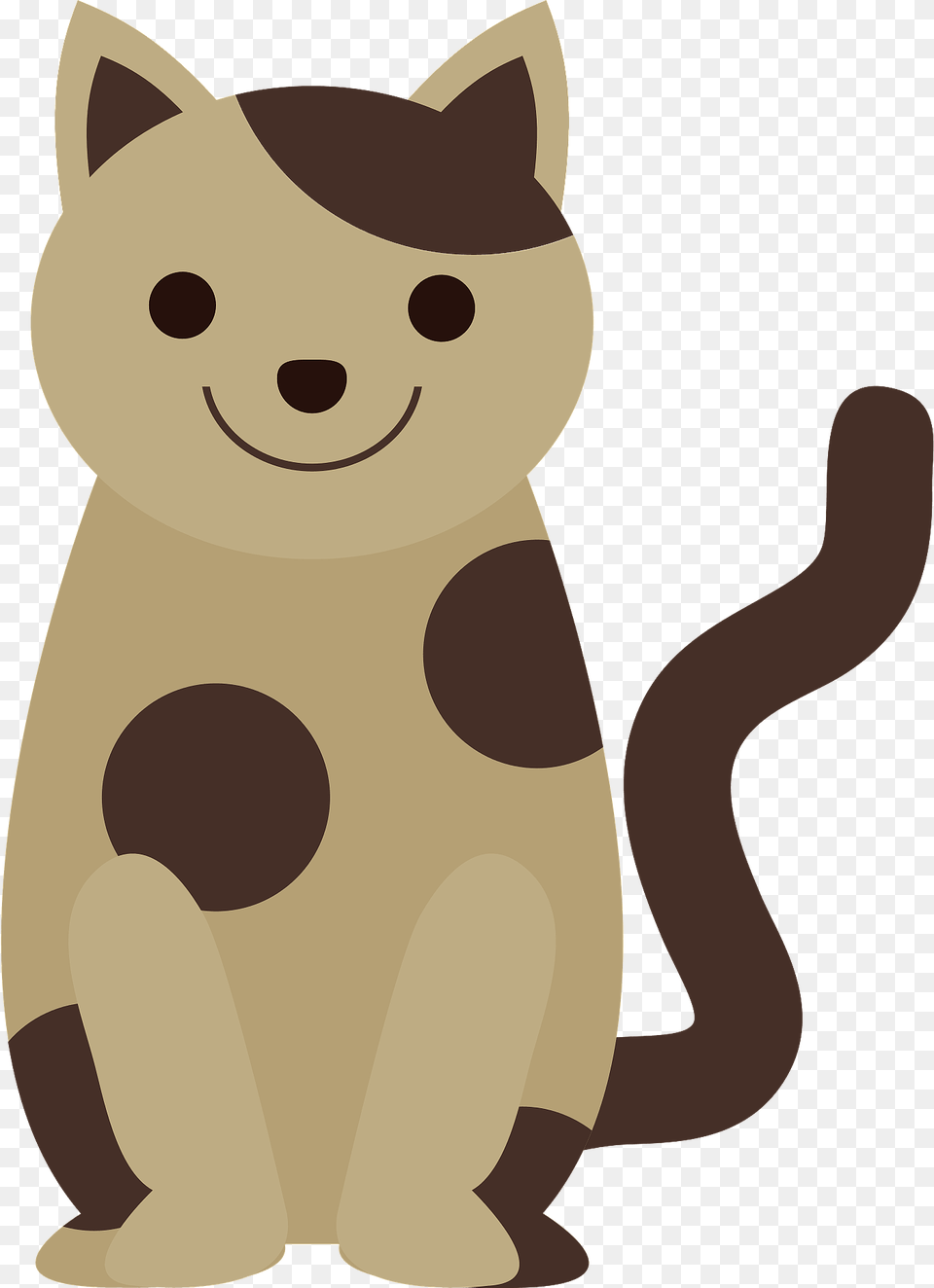 Smiling Spotted Cat Clipart, Animal, Mammal, Pet, Snowman Free Transparent Png