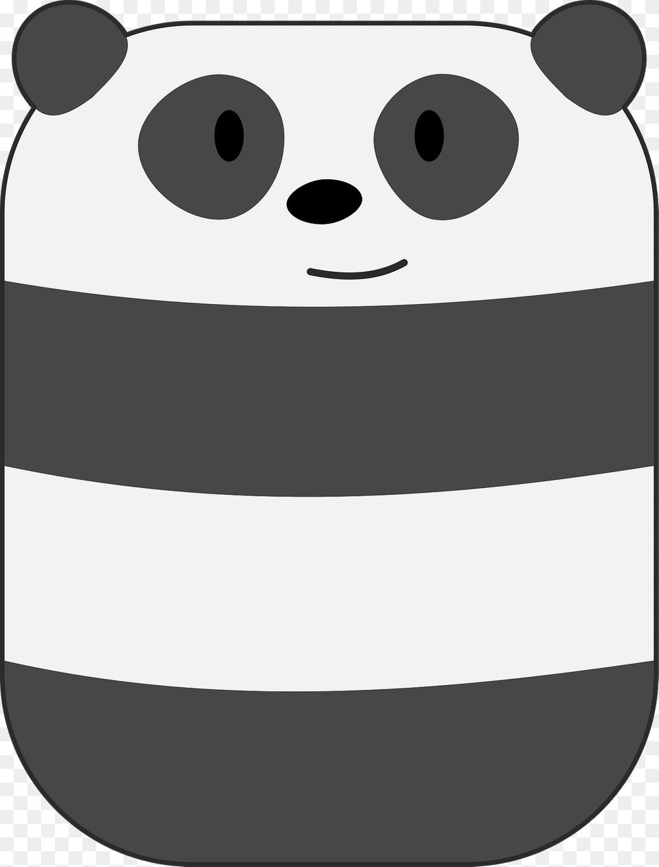 Smiling Square Panda Clipart, Jar, Animal, Fish, Sea Life Free Png Download