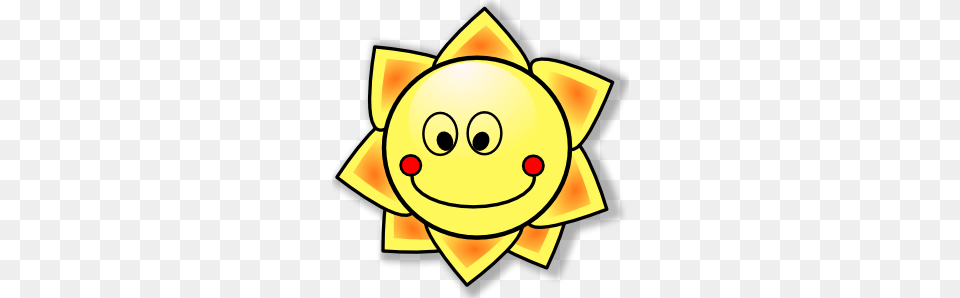 Smiling Sun Clip Art, Badge, Logo, Symbol, Gold Free Png Download
