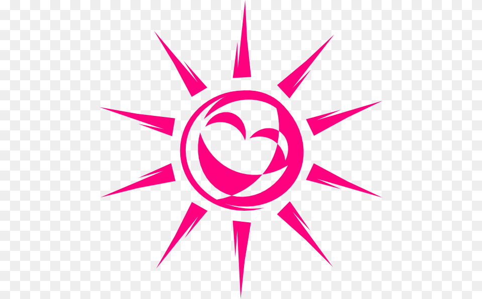 Smiling Sun Clip Art At Clker Sun Clip Art Black And White, Logo, Symbol, Animal, Fish Png Image
