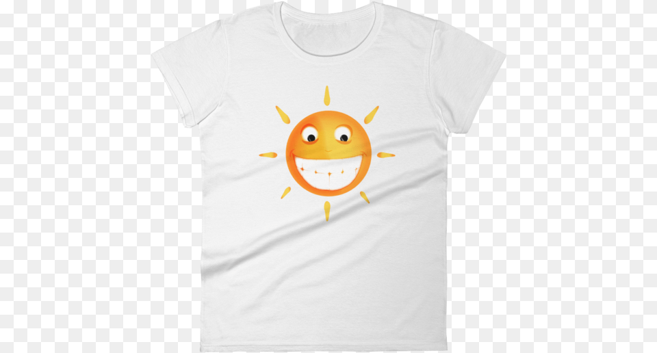 Smiling Sun White Color Shirt T Shirt, Clothing, T-shirt, Animal, Fish Free Png Download