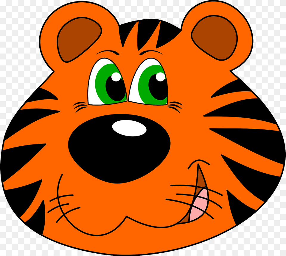 Smiling Tiger Face Clipart Png Image