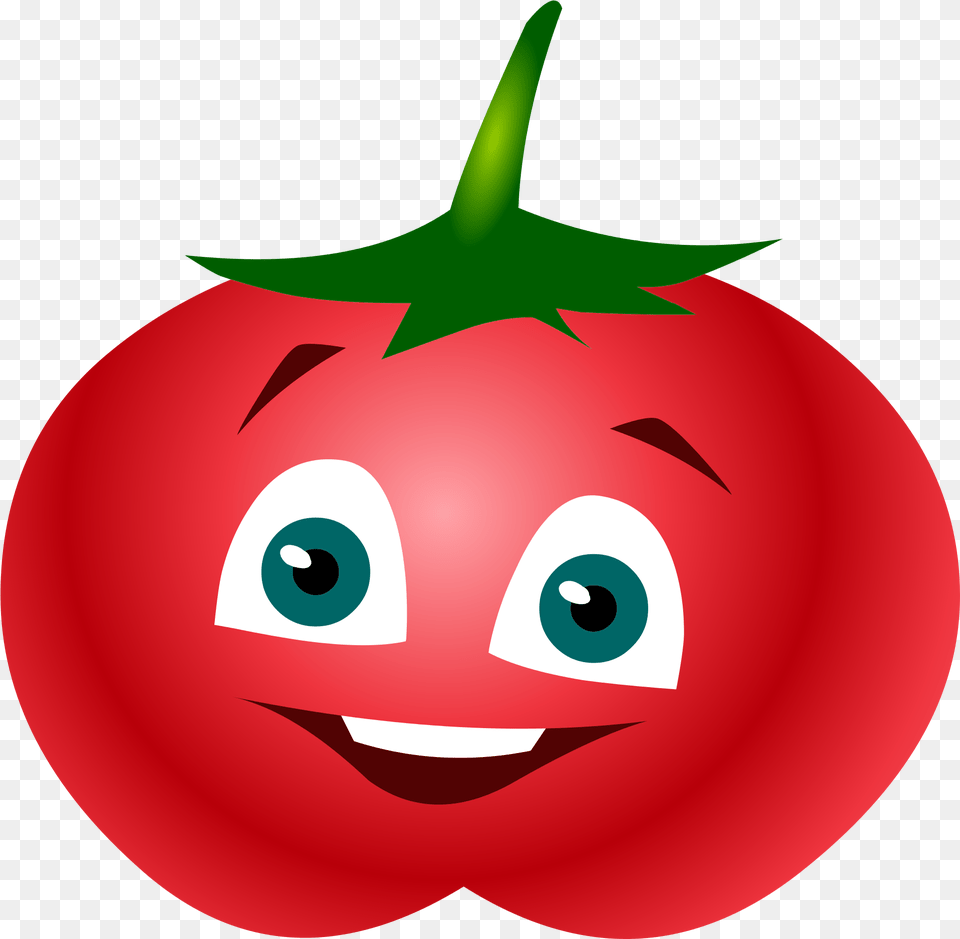 Smiling Tomato Clipart Image Cartoon Tomatoes, Food, Plant, Produce, Vegetable Free Png Download