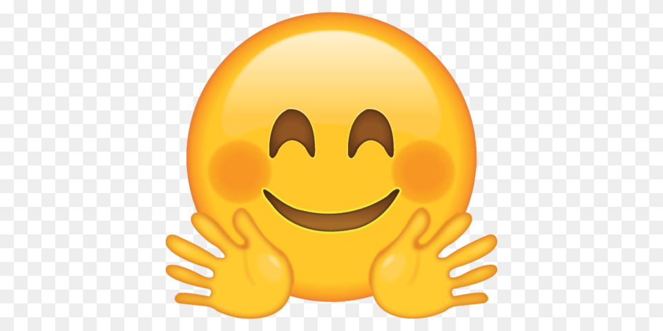 Smiling With Open Hands Emoji Png Image