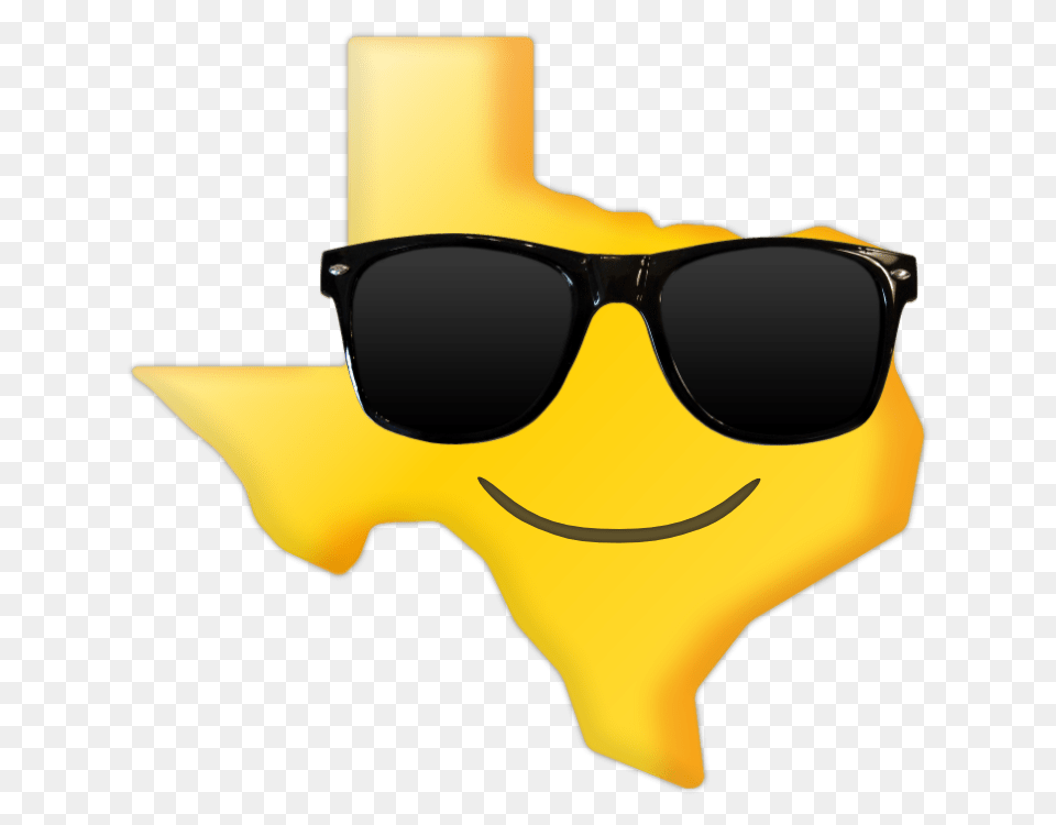 Smiling With Shades Texas Emoji Sticker Texas Emoji, Accessories, Sunglasses, Symbol, Animal Png