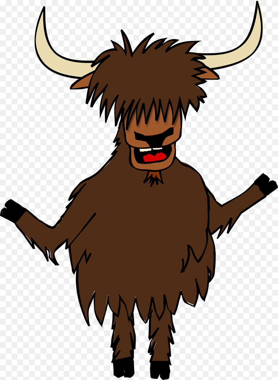 Smiling Yak Clipart, Person, Animal, Cattle, Livestock Free Transparent Png