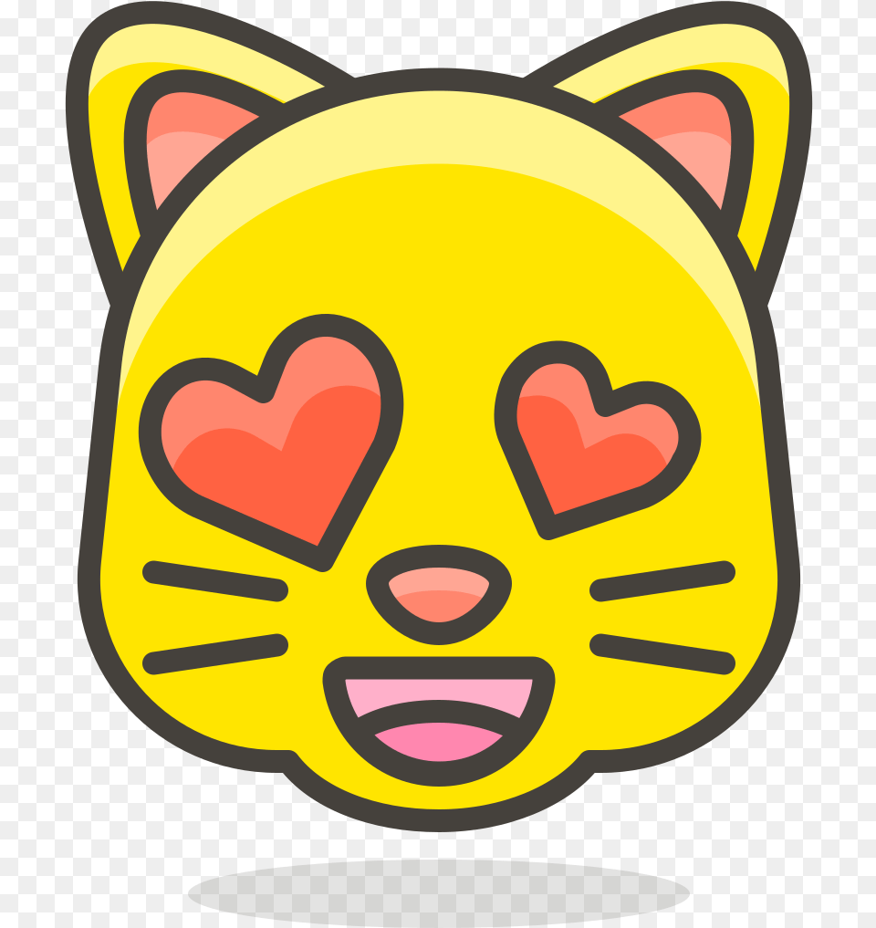 Smilingcatfacewithhearteyessvg Wikimedia Draw A Cat Easy Face Free Transparent Png