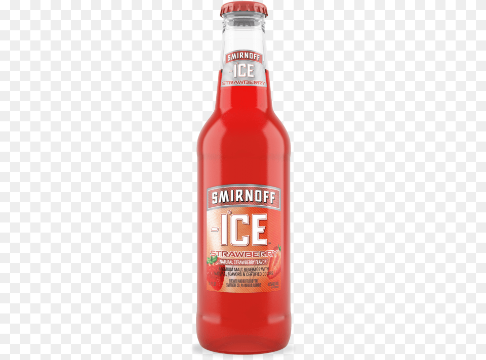 Smirnoff Ice Strawberry Smirnoff Ice Raspberry Malt, Food, Ketchup, Bottle, Beverage Free Png