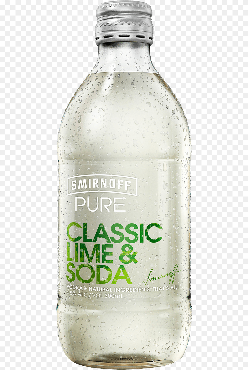 Smirnoff Pure Classic Lime Amp Soda Bottles 300ml Smirnoff Pure Passionfruit Lime Amp Soda, Beverage, Milk, Alcohol, Gin Free Png Download