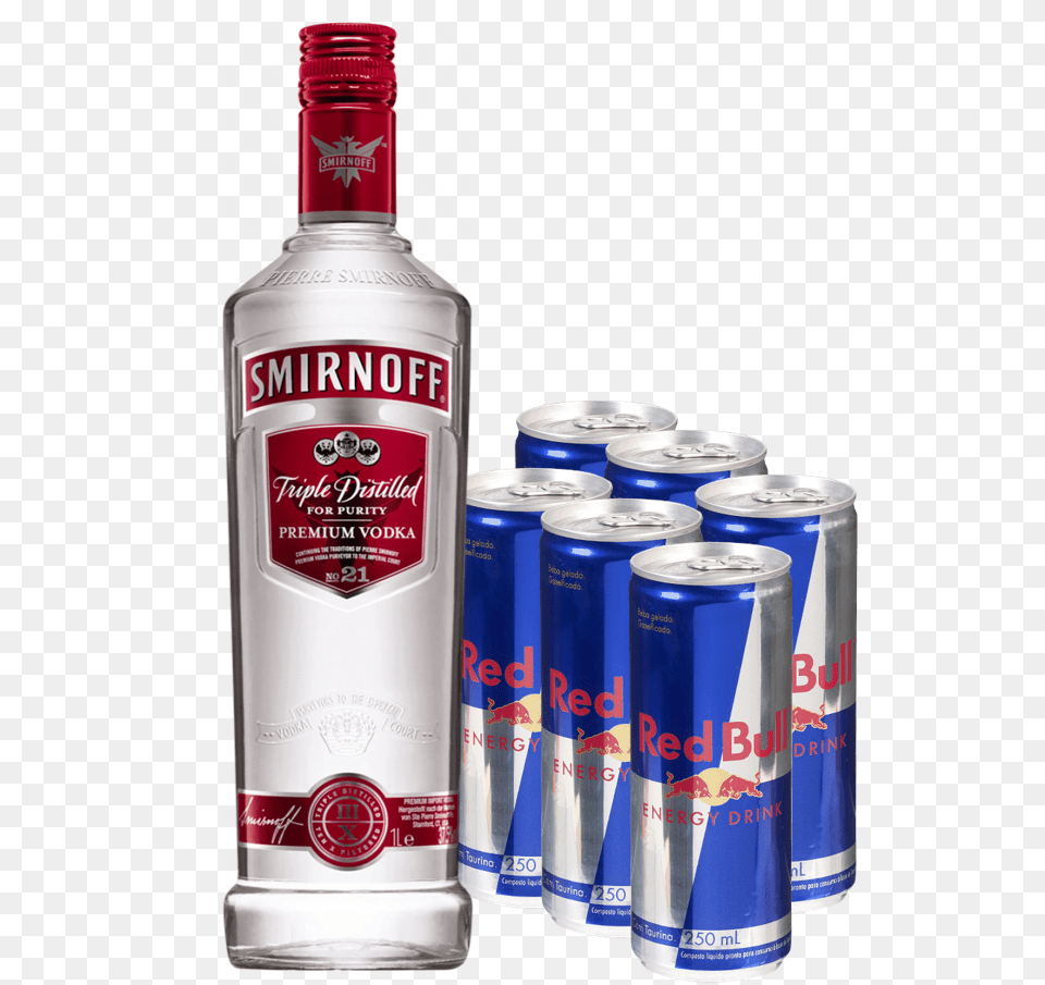 Smirnoff Vodka Transparent Smirnoff Vodka Red, Alcohol, Beverage, Can, Tin Png Image