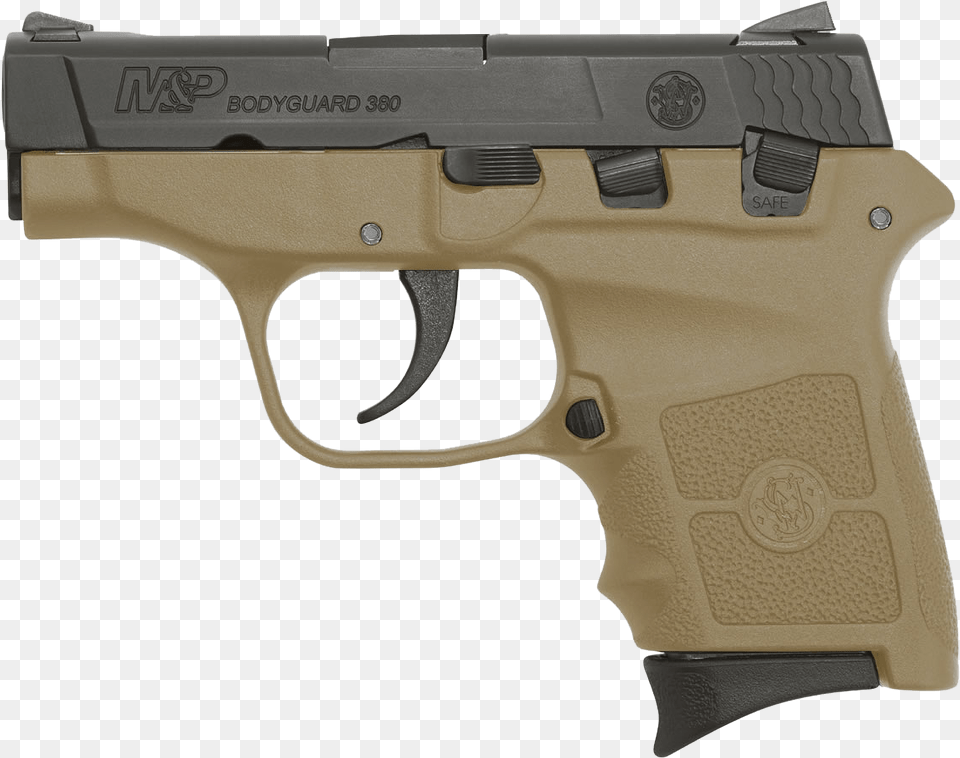 Smith And Wesson Bodyguard 380 Tan, Firearm, Gun, Handgun, Weapon Png