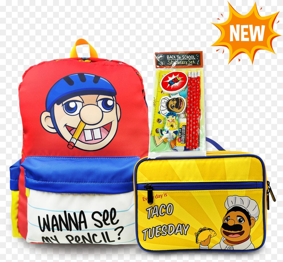 Sml School Bundle Jeffy Backpack, Bag, Baby, Person, Face Png Image