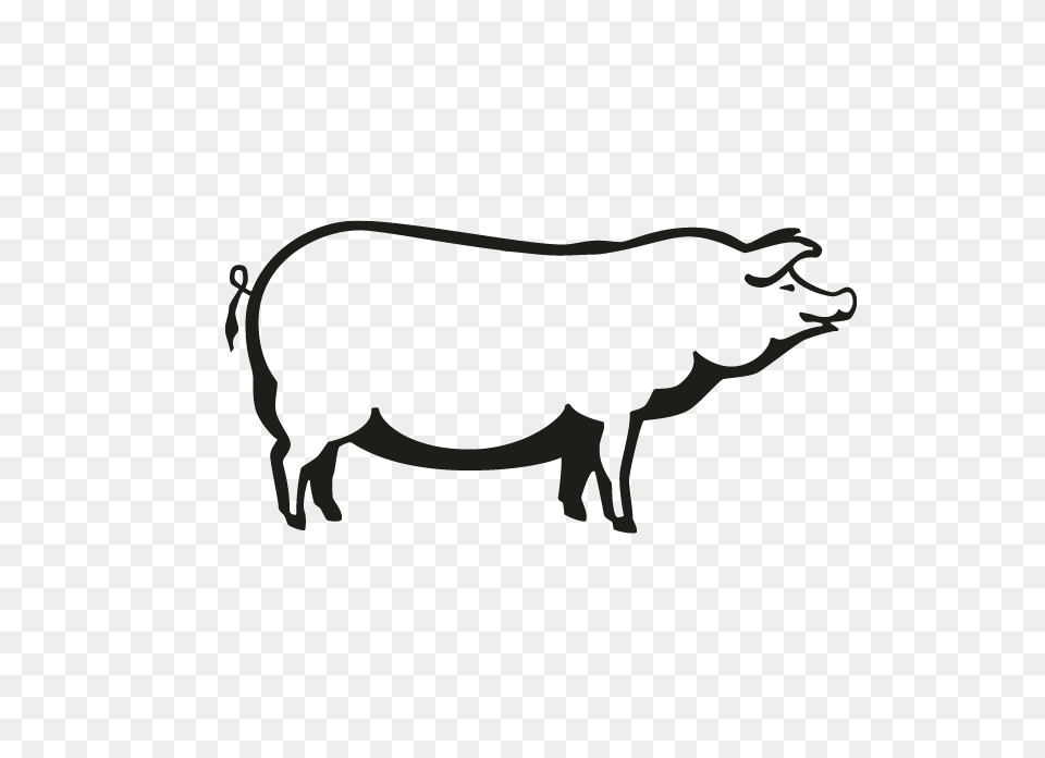 Smock Pig Motif, Stencil, Animal, Bull, Mammal Free Png Download