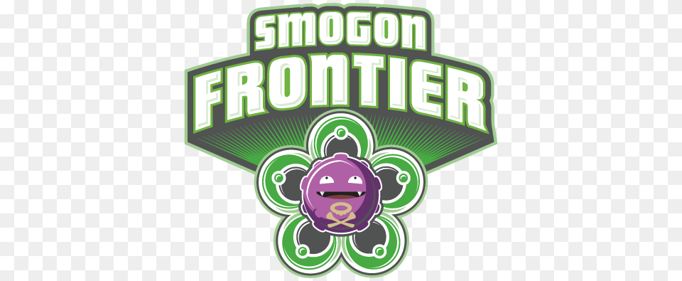 Smogon Frontier Koffing Logo Pokemon Smogon Logo, Sticker, Badge, Symbol, Purple Png Image