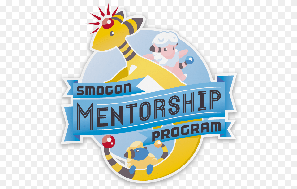 Smogon Mentorship Program Logo Mareep Flaaffy Ampharos Clip Art, Sticker, Baby, Person, Leisure Activities Png Image