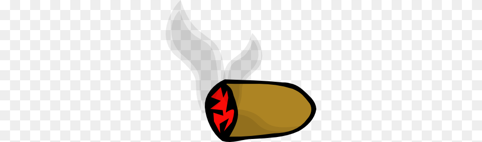 Smoke Cigar Stub Clip Art, Smoke Pipe, Food, Produce, Banana Png Image